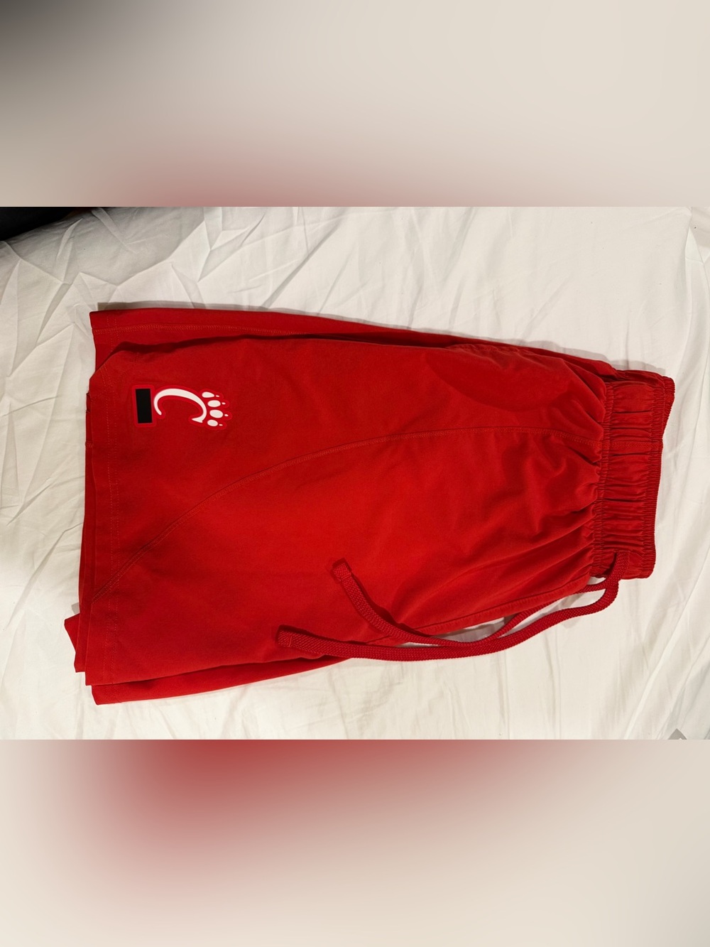 Jordan Cincinnati Bearcats Red with White sports shorts Paw Detail